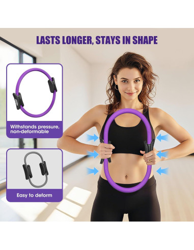 Kit de Pilates ROSAPOAR: Anillo, Pelota y Bandas de Resistencia