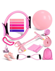 Kit de Pilates Rosa laapee 15 Piezas para Mujeres