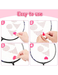Amortiguadores de Silicona Lusofie para Raquetas de Tenis - 16 Pcs 2