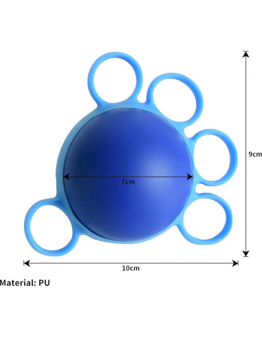 Pelota de Fortalecimiento de Mano Komost 50g Azul Ergonómica