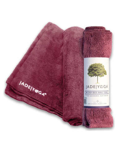 Toalla de Mano JadeYoga Antideslizante Microfibra 35x61 cm Frambuesa