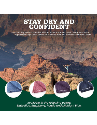 Toalla de Mano JadeYoga Antideslizante Microfibra 35x61 cm Frambuesa