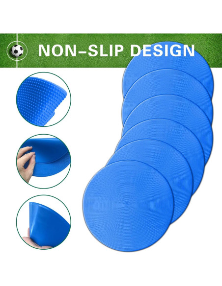 Marcadores de Agilidad PIKZH 12 Pcs 22.86 cm Antideslizantes