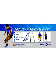 Kit de Entrenamiento de Agilidad X-50 The Human Trainer - 2 Escaleras, 10 Conos, 2 DVDs 2