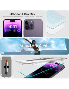 Protector de Pantalla Vidrio Templado Spigen iPhone 14 Pro Max 2