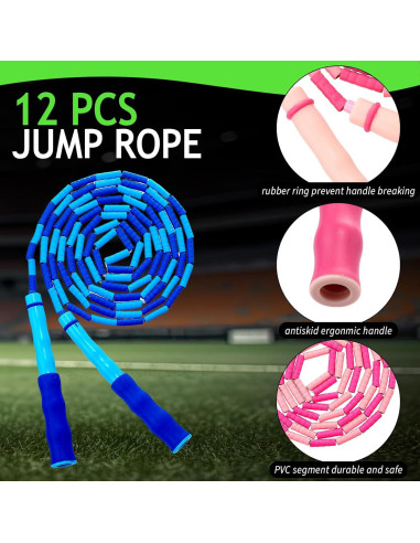 Set Deportivo PullCrease: 12 Balones Fútbol Tamaño 5 y 12 Cuerdas de Saltar