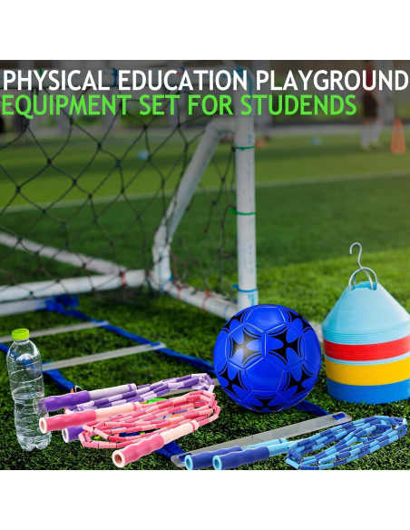 Set Deportivo PullCrease: 12 Balones Fútbol Tamaño 5 y 12 Cuerdas de Saltar