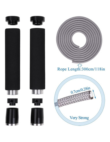 Cuerda de Salto con Peso 480g Ajustable Genérico para Fitness