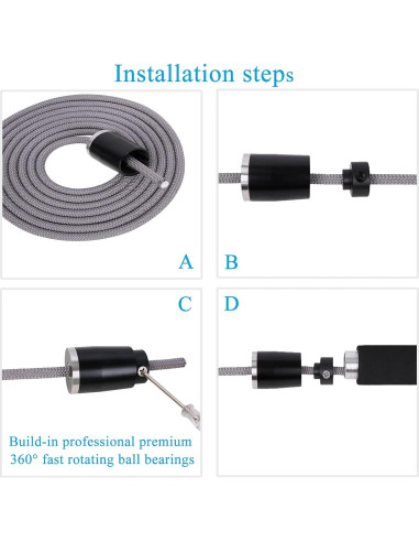 Cuerda de Salto con Peso 480g Ajustable Genérico para Fitness