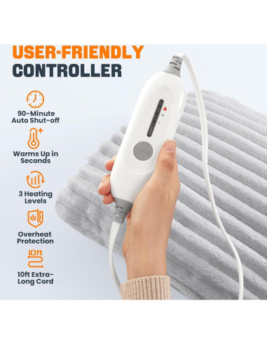 Calentador de Manos Eléctrico SINORIKO Franela Suave 3 Niveles