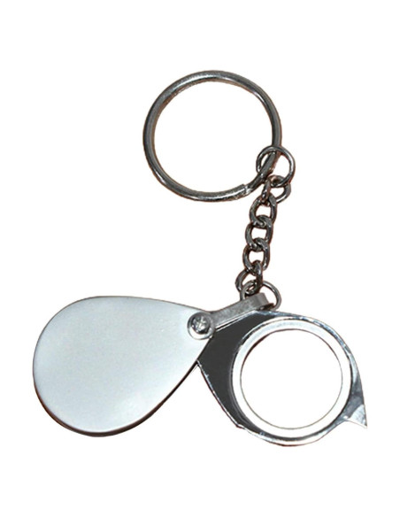 Lupa de bolsillo 20X Mozff con llavero y lente de 22mm