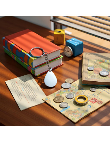 Lupa de bolsillo 20X Mozff con llavero y lente de 22mm