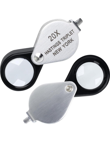 Lupa de Joyero 20X Landtek Plegable con Lente Triplete 12mm