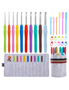 Juego de Ganchillos Ergonómicos Kogyxe 10 Piezas con Bolsa