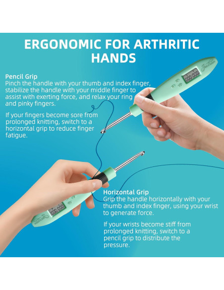 Juego de Ganchillos Iluminados Jeciran 24 en 1 con Contador