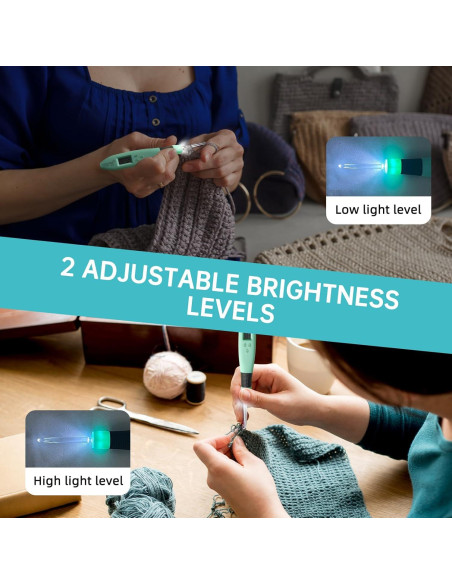 Juego de Ganchillos Iluminados Jeciran 24 en 1 con Contador