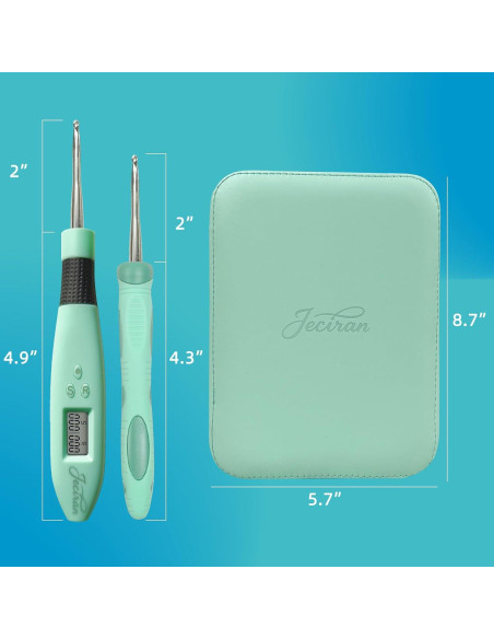 Juego de Ganchillos Iluminados Jeciran 24 en 1 con Contador