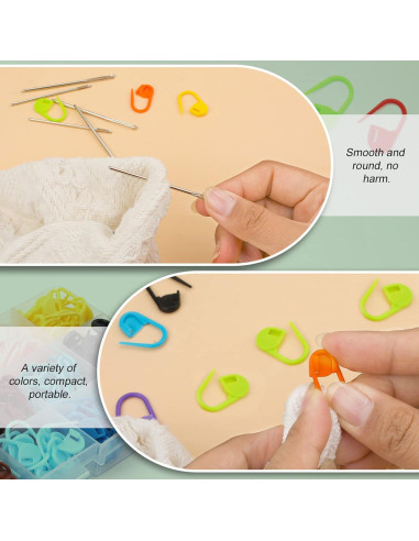 300 Marcadores de Puntos de Tejer SAVITA + 15 Agujas de Coser