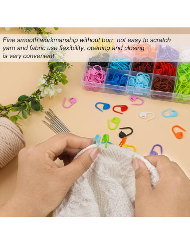 300 Marcadores de Puntos de Tejer SAVITA + 15 Agujas de Coser