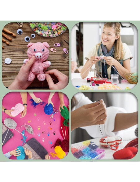 300 Marcadores de Puntos de Tejer SAVITA + 15 Agujas de Coser