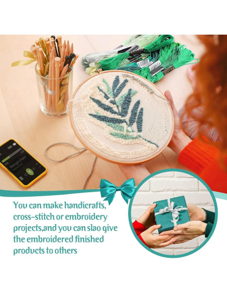 Paquete de Hilo de Bordado Timgle 447 Colores con Agujas 50 Pcs