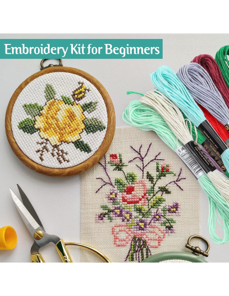 Paquete de Hilo de Bordado Timgle 447 Colores con Agujas 50 Pcs