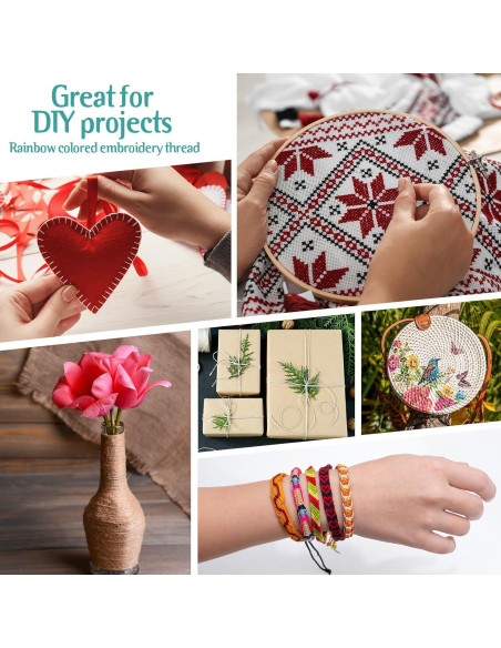 Paquete de Hilo de Bordado Timgle 447 Colores con Agujas 50 Pcs