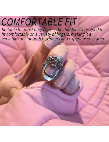 Dedal Abierto de Metal Roioiow - 2 Piezas Mediano Plateado