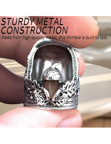 Dedal Abierto de Metal Roioiow - 2 Piezas Mediano Plateado