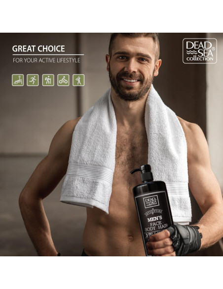 Gel de Ducha 3 en 1 Colección Mar Muerto 1000 ml Madera Ámbar