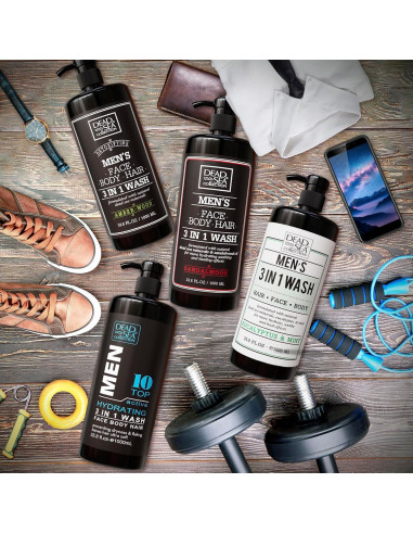 Gel de Ducha 3 en 1 Colección Mar Muerto 1000 ml Madera Ámbar