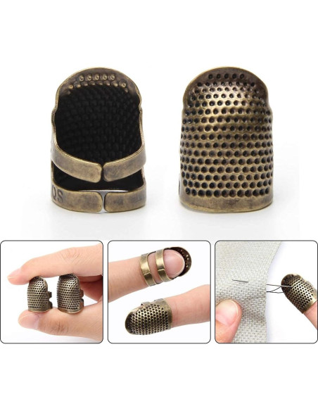 Juego de 4 Dedales de Costura Ajustables Zhaoyao