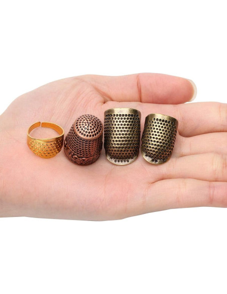 Juego de 4 Dedales de Costura Ajustables Zhaoyao