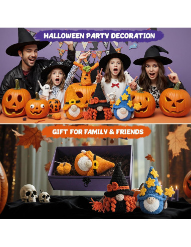 Kit de Crochet Halloween POP COCHE para Principiantes - 3 Gnomos