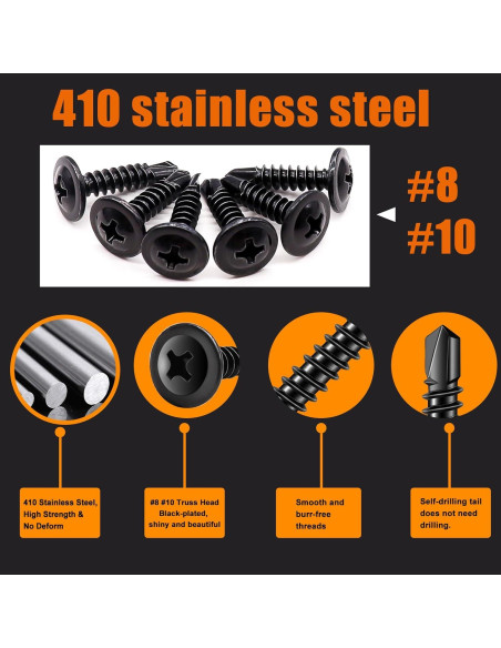 Kit de Tornillos Autoperforantes Weideer 1095 Piezas Acero Inoxidable