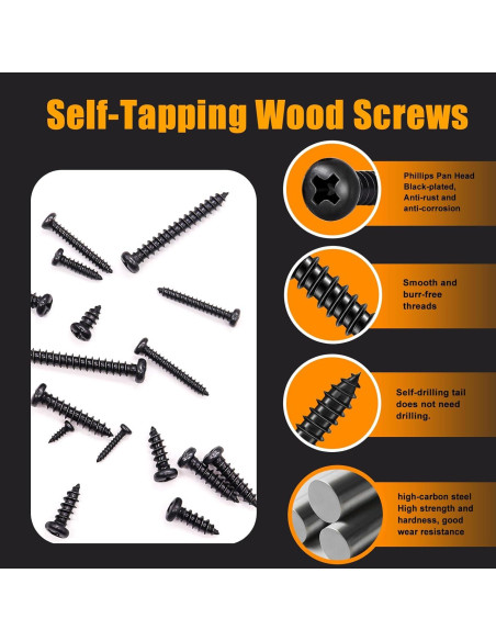 Kit de Tornillos Autoperforantes Weideer 1095 Piezas Acero Inoxidable