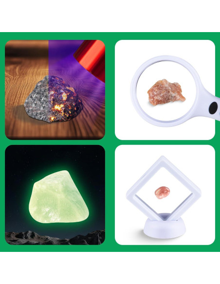 Kit de Excavación de Gemas HAYXUN - 37 Rocas y Cristales