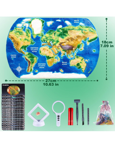 Kit de Excavación de Gemas HAYXUN - 37 Rocas y Cristales