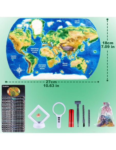 Kit de Excavación de Gemas HAYXUN - 37 Rocas y Cristales