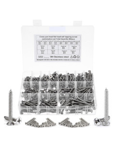 Juego de 560 Tornillos Autoperforantes Neyauo M3/M4/M5/M6 Acero Inoxidable