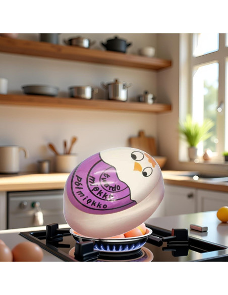 Temporizador de Huevos Cauaoa Púrpura con Cambio de Color