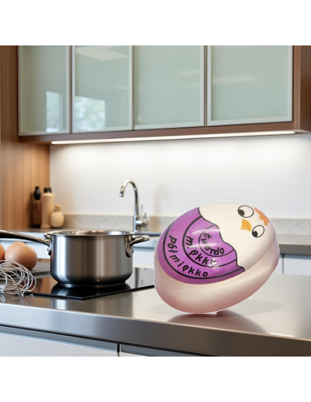 Temporizador de Huevos Cauaoa Púrpura con Cambio de Color