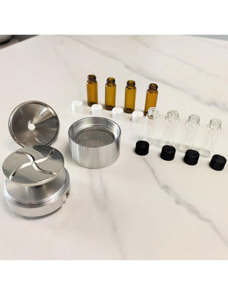 Juego de Molinillos de Especias MuYuDaDi Aluminio Plateado