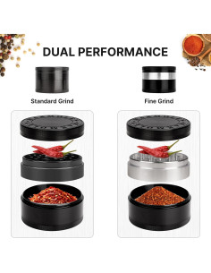 Molino de Especias Manual Gravend 3 Pulgadas Doble Propósito 2