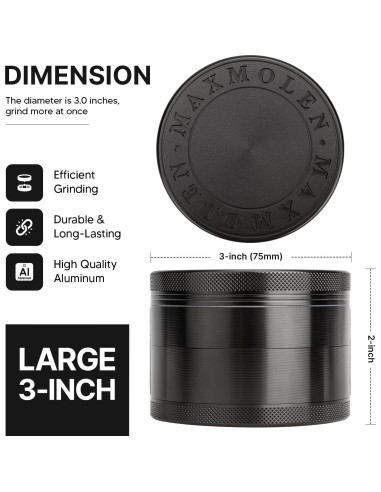 Molino de Especias Manual Gravend 3 Pulgadas Doble Propósito