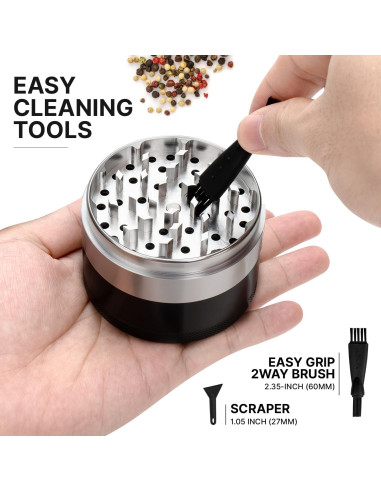 Molino de Especias Manual Gravend 3 Pulgadas Doble Propósito