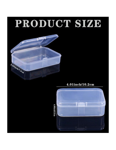 Cajas de Cartas Transparentes Gansita 18 Piezas 10.2x7.5cm