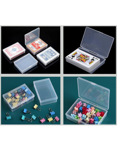 Cajas de Cartas Transparentes Gansita 18 Piezas 10.2x7.5cm
