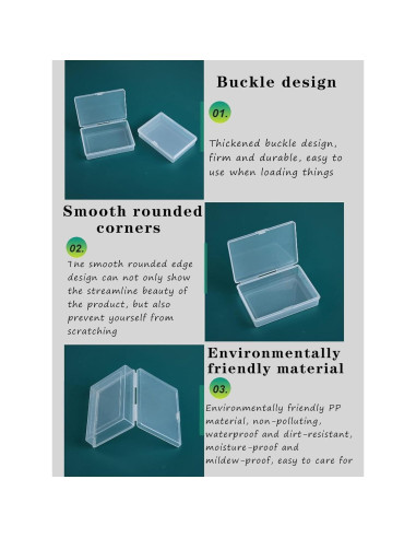 Cajas de Cartas Transparentes Gansita 18 Piezas 10.2x7.5cm