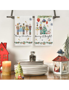 Juego de 2 Toallas de Cocina Artoid Mode 43x66 cm Beige 2